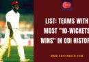 most 10 wickets wins in odi
