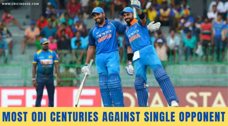 most 100s vs one team in odi