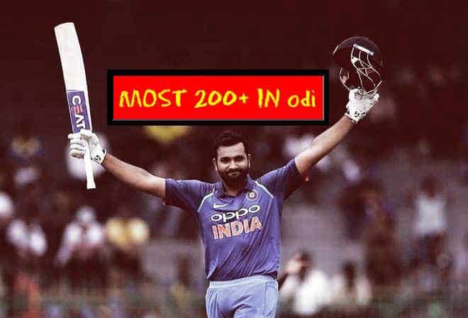 most 200+ scores in ODI