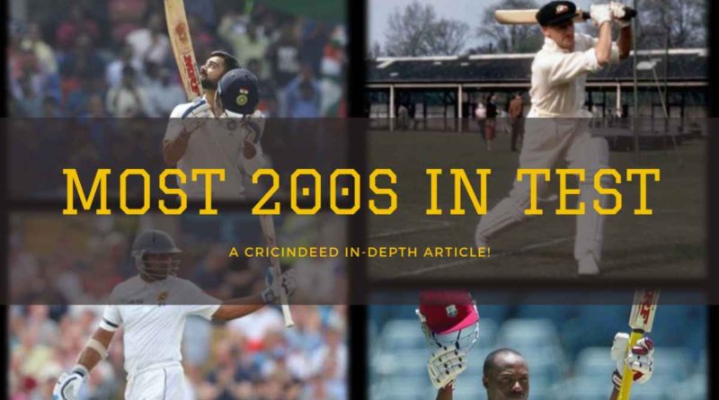 Most Double Centuries in Test Cricket