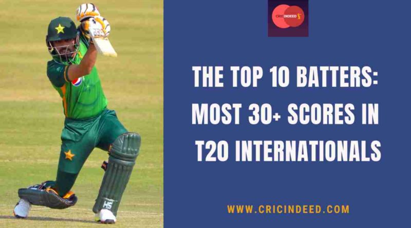 most 30+ in t20