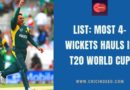 most 4 wicket haul in t20 world cup