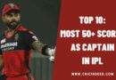 Top 10: Most 50+ Scores as Captain in IPL