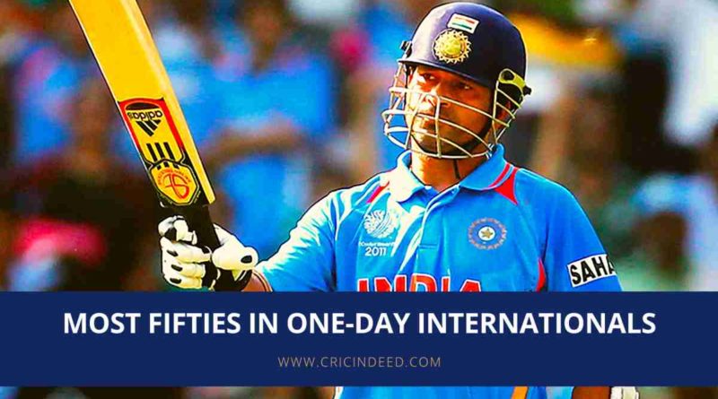 most 50s in odi