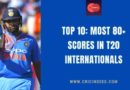 most 80+ scores in t20s