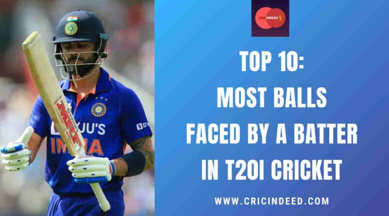 Top 10: Most Balls Faced by a Batter in T20I Cricket