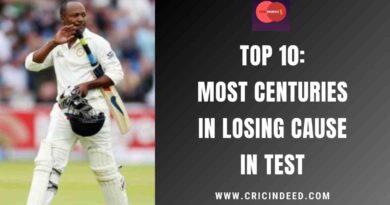 Most Centuries in Losing Cause in Test