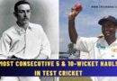 Most Consecutive 5 & 10-Wicket hauls in Test Cricket