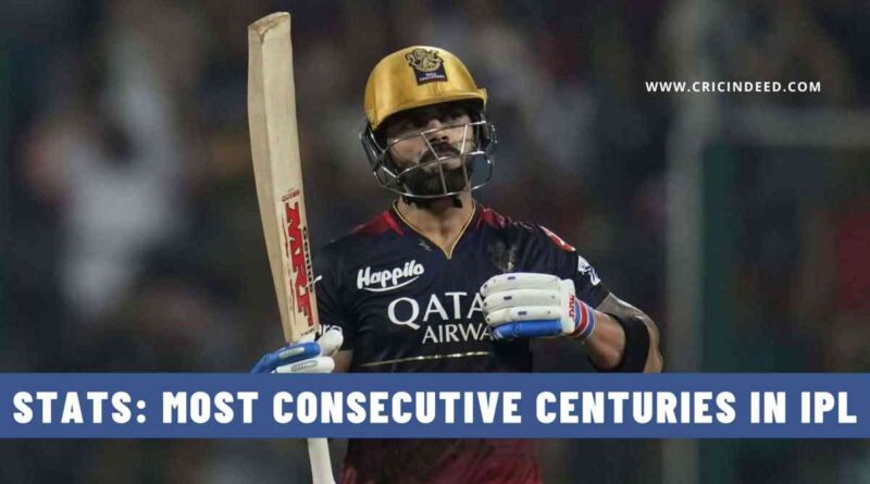 Stats: Most Consecutive Centuries in IPL