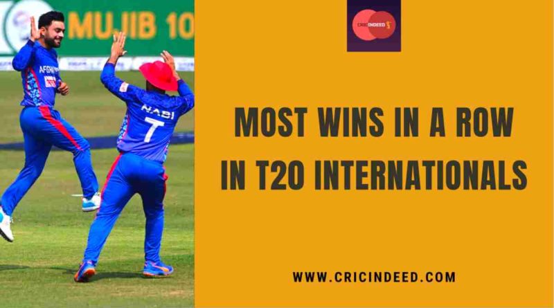 most consecutive wins in t20Is