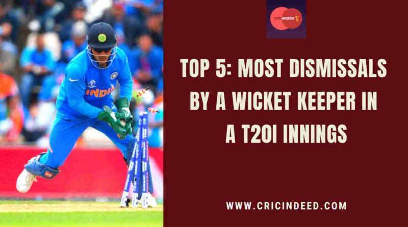 most dismissals by a wicketkeeper in a single T20 game