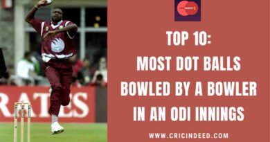 Top 10: Most Dot Balls Bowled by a Bowler in an ODI Innings