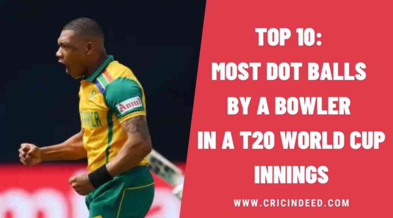 Top 10: Most Dot Balls by a Bowler in a T20 World Cup Innings