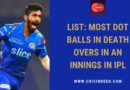 most dot balls in death overs in an innings in ipl
