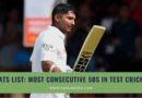 most fifties in consecutive test innings