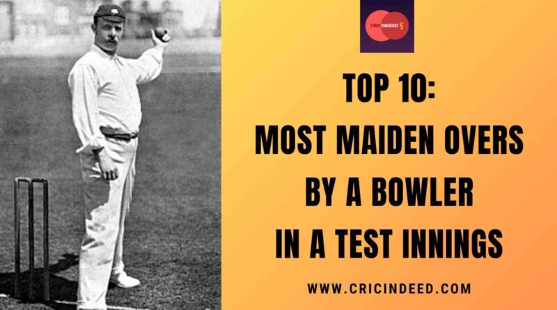 Top 10: Most Maiden Overs by a Bowler in a Test Innings