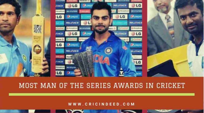 Most Man of the Series Awards in Cricket