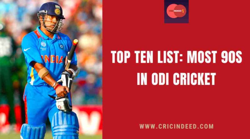 most nervous 90s in odi cricket