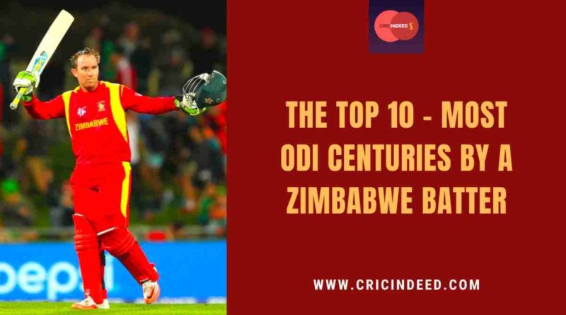 most odi centuries for Zimbabwe