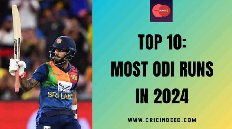 Most ODI Runs in 2024