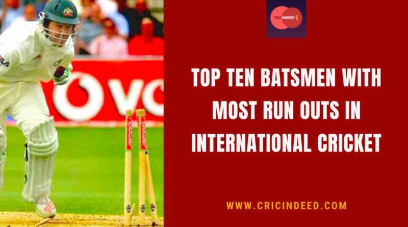 most run outs in international cricket