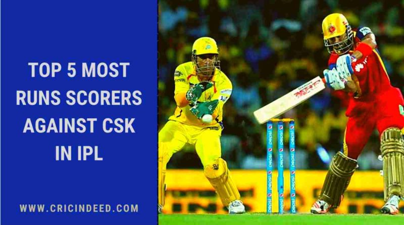 Most RUns against CSK in IPL