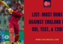 most runs against england odi test t20