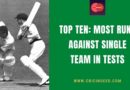most runs against one team in test cricket