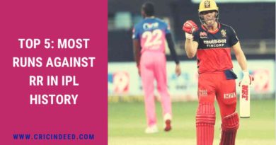 most runs against rr in ipl