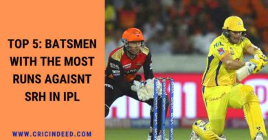 Most runs against SRH