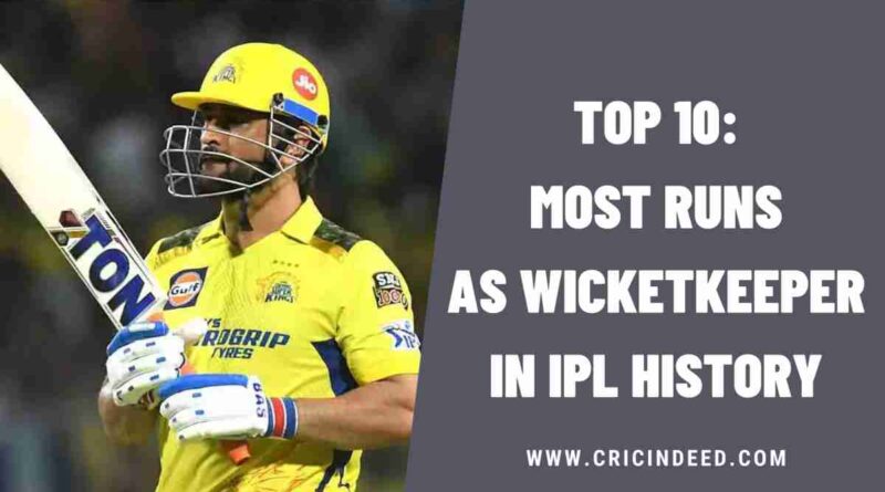 Top 10: Most Runs as a Wicketkeeper in IPL History