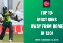 Most Runs Away from Home in T20I