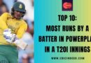 Top 10: Most Runs by a Batter in Powerplay in a T20I Innings