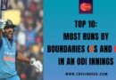 Top 10: Most Runs by Boundaries (4s and 6s) in an ODI Innings