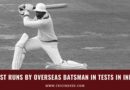 most runs by overseas batsman in indian tests