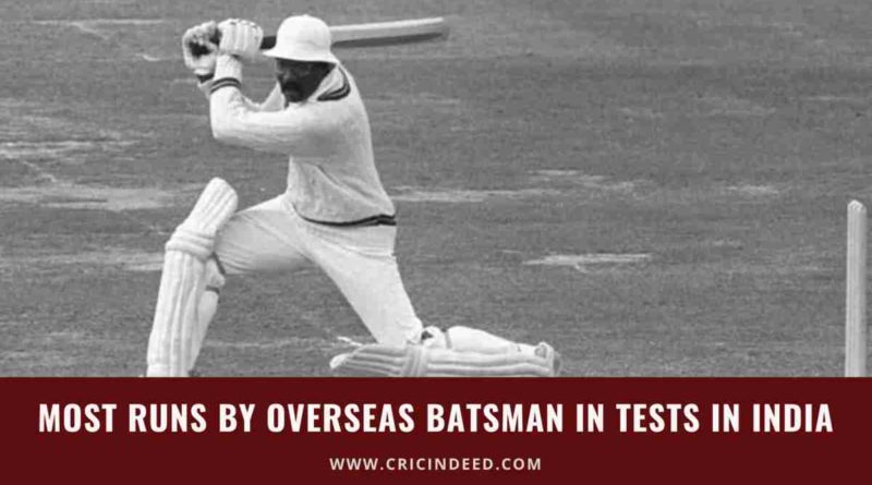 most runs by overseas batsman in indian tests