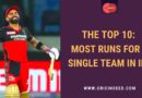 most runs for a single ipl team