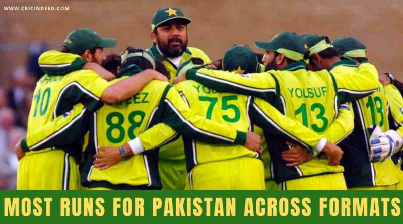 most runs for pakistan in international cricket