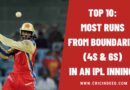 Top 10: Most Runs from Boundaries (4s & 6s) in an IPL Innings