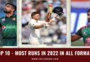 most runs in 2022 all formats