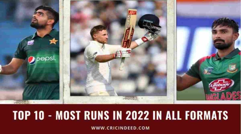 most runs in 2022 all formats