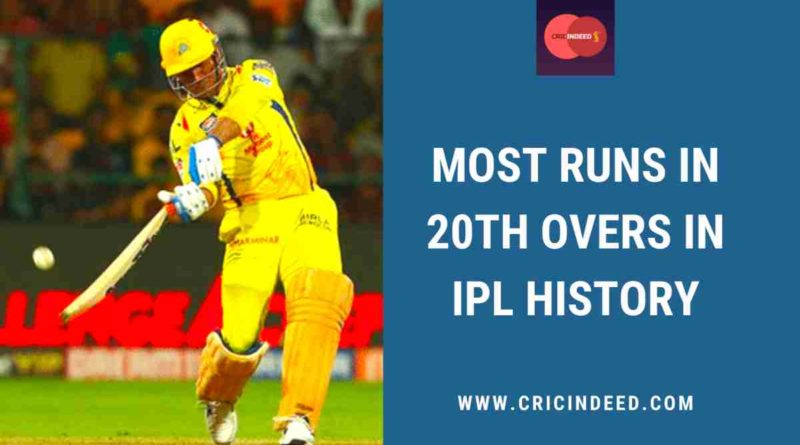 most runs in 20th over ipl