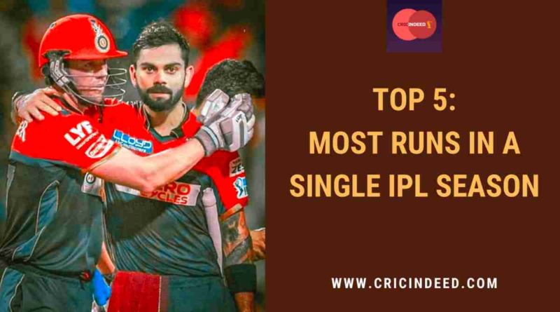 most runs in a single ipl season