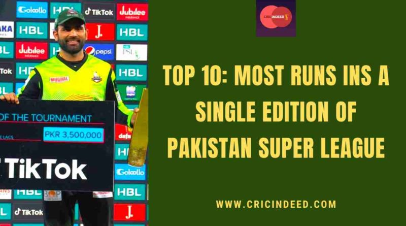 MOST RUNS IN A SINGLE PSL SEASON