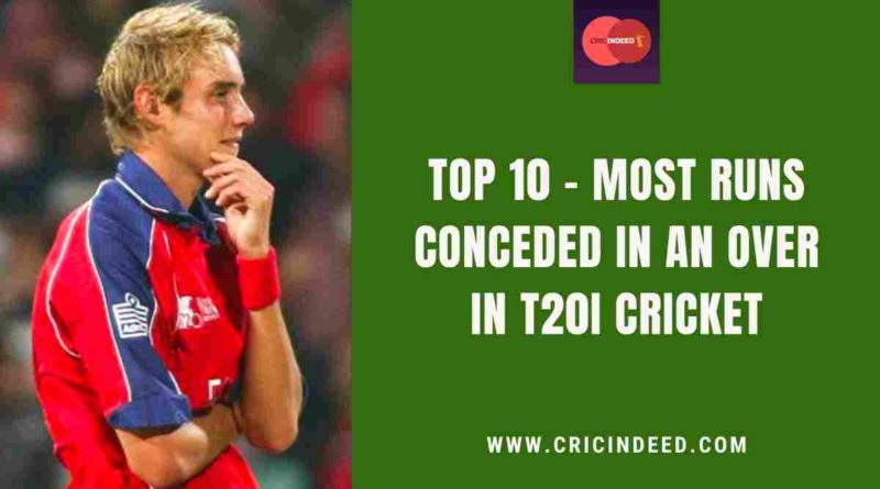 most runs in an over in t2os