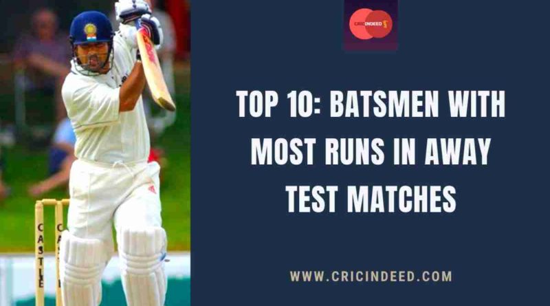 most runs in away test