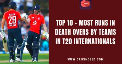 most runs scored in death overs by teams in t20 internationals