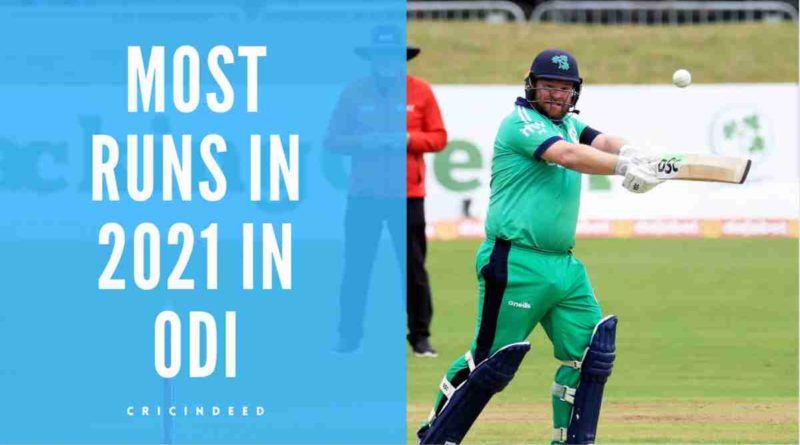 Most runs in odi in 2021