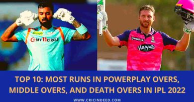 most runs in powerplay, middle, death overs in ipl 2022