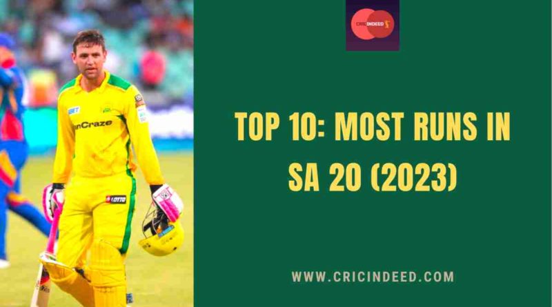most runs in sa 20 2023